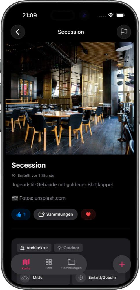 Location Details in der App